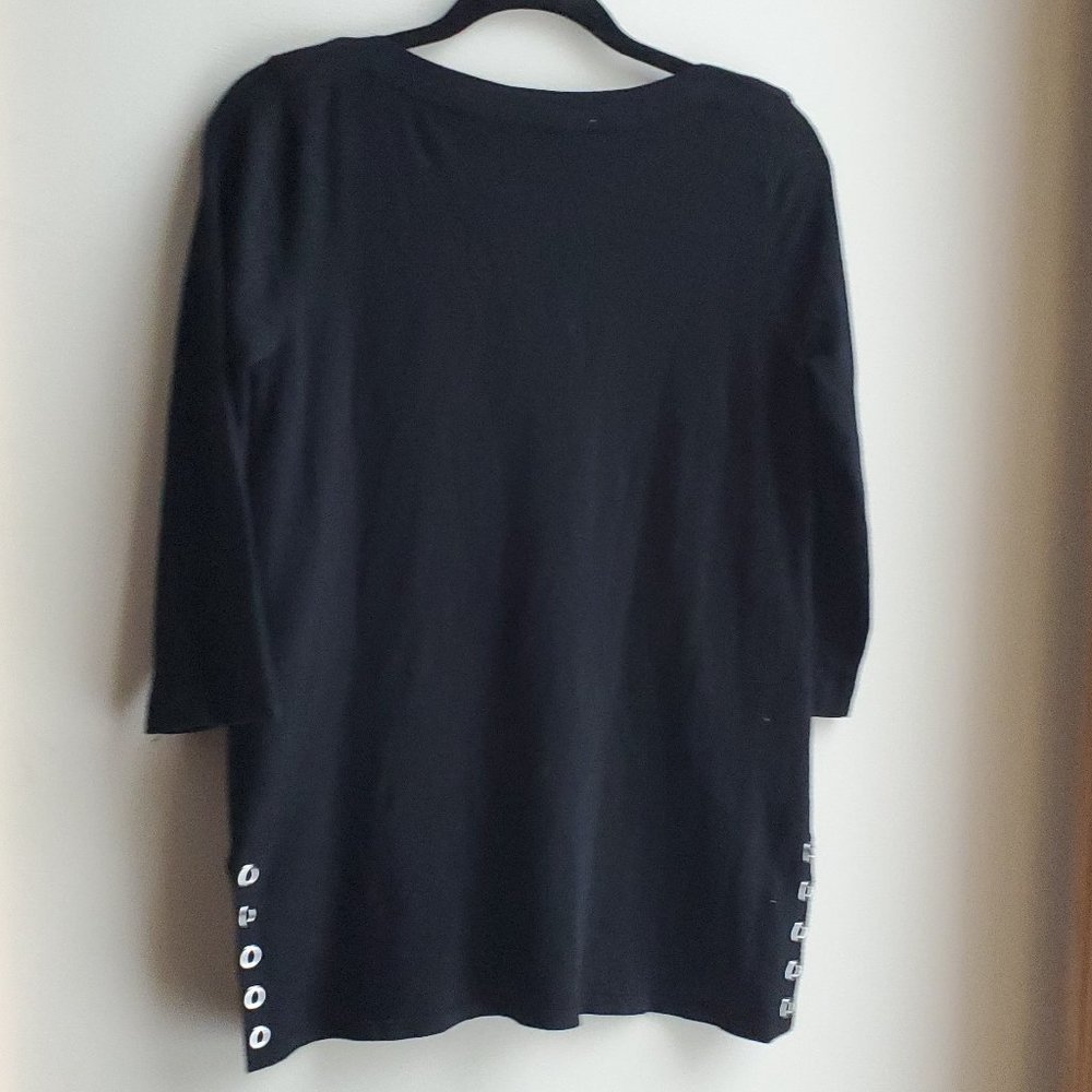Cable & Gauge Black Boat Neck Sweater Size Medium - Picture 16 of 16